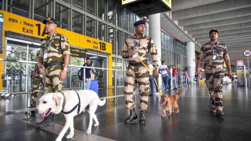 army men in airport