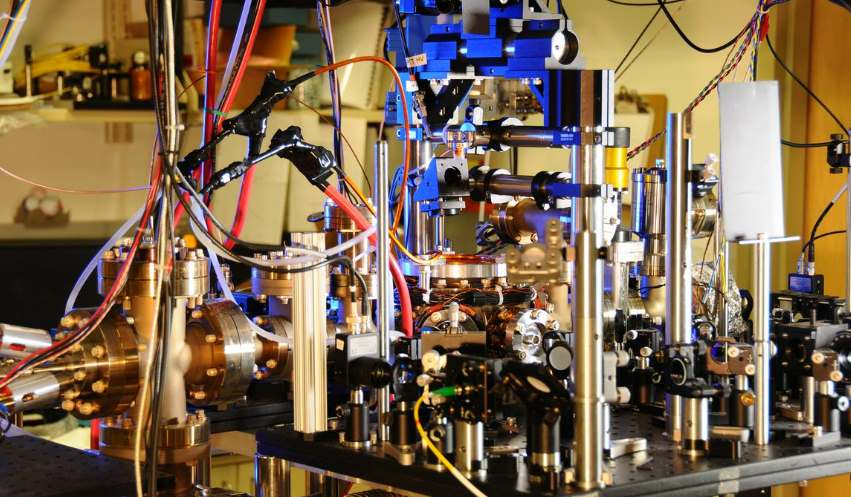 intricate scientific equipment in a lab setting