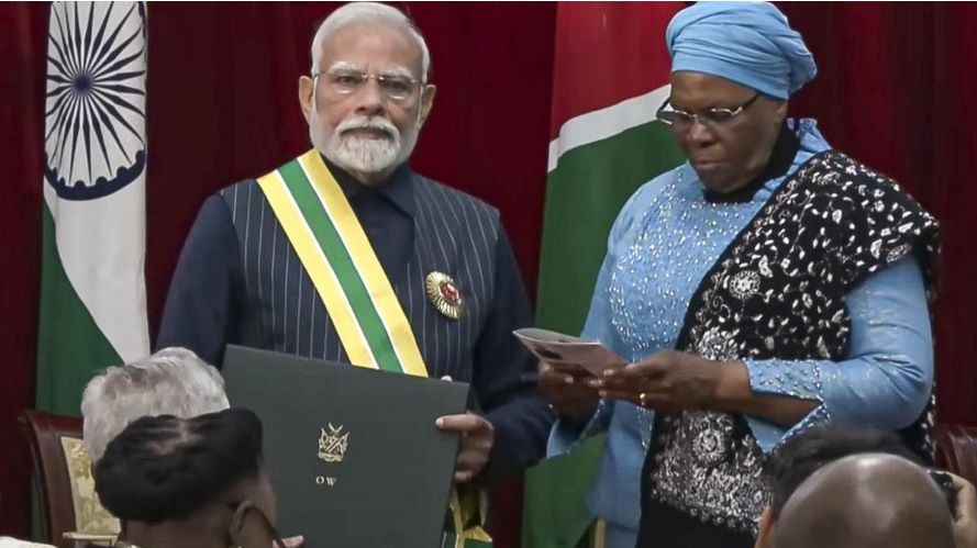pm modi was conferred with namibia highest civilian honour